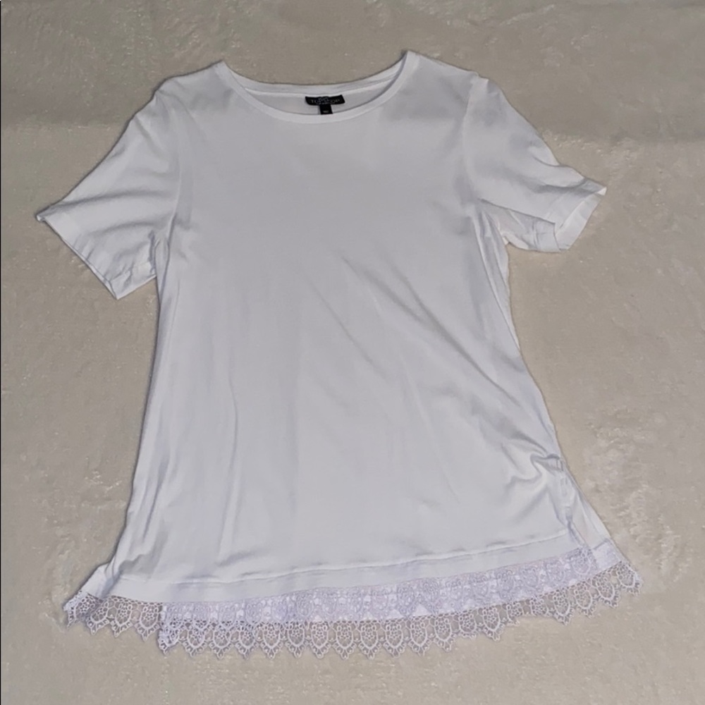 TOPSHOP Maternity Lace Bottom Shirt